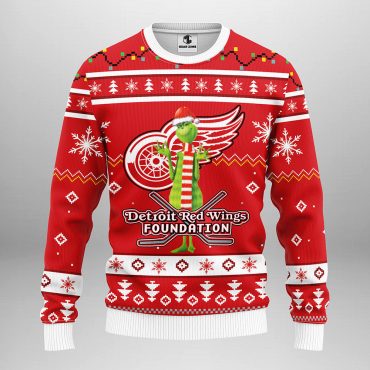 Detroit Red Wings Funny Grinch Ugly Christmas Sweater