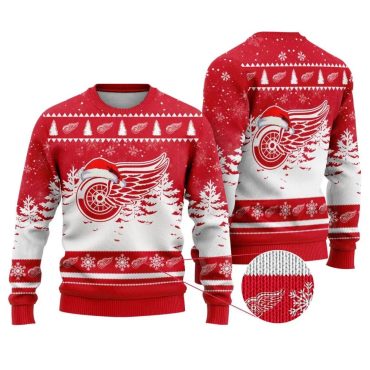 Detroit Red Wings Holiday Ice Spirit Ugly Christmas Sweater