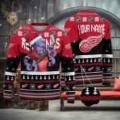 Detroit Red Wings Octopus Santa Holiday Ugly Christmas Sweater