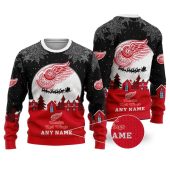 Detroit Red Wings Personalized Name Ugly Christmas Sweater