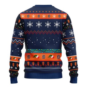 Detroit Tigers 12 Grinch Xmas Day Ugly Christmas Sweater