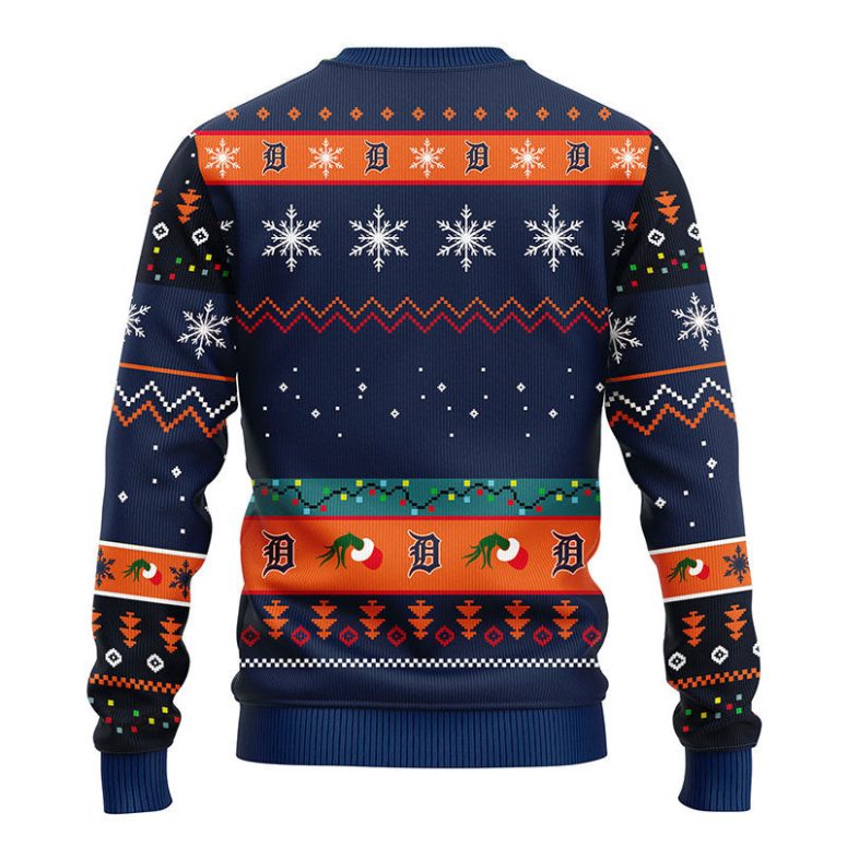 Detroit Tigers 12 Grinch Xmas Day Ugly Christmas Sweater