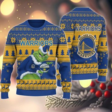 Golden State Warriors Grinch Stolen Ugly Christmas Sweater