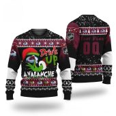 Grinch Drink Up Colorado Avalanche Custom Ugly Christmas Sweater