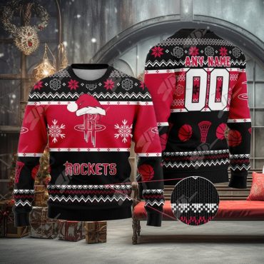 Houston Rockets Holiday Hoops Ugly Christmas Sweater