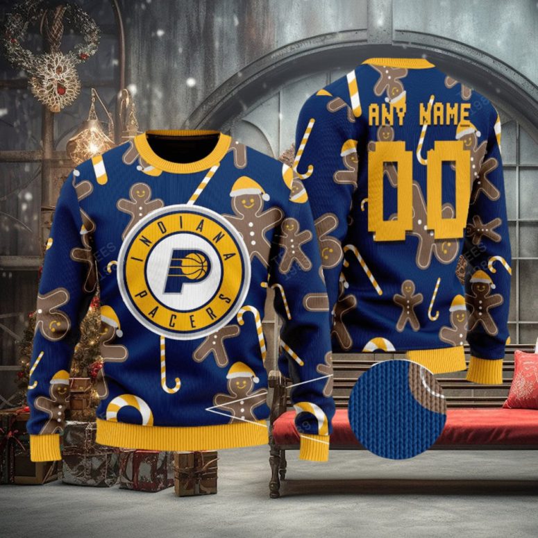 Indiana Pacers Gingerbread Court Ugly Christmas Sweater