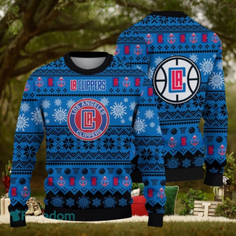 LA Clippers Festive Courtside Ugly Christmas Sweater