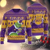 Los Angeles Lakers Grinch Stolen Ugly Christmas Sweater