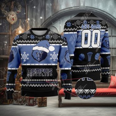 Memphis Grizzlies Frosty Bear Slam Ugly Christmas Sweater