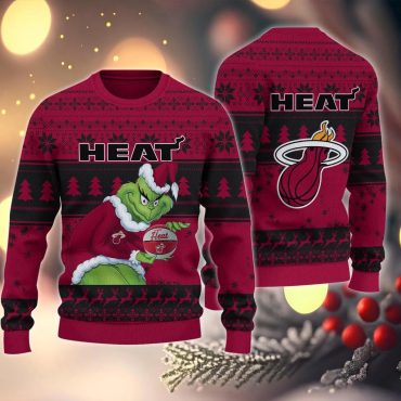 Miami Heat Grinch Stolen Ugly Christmas Sweater