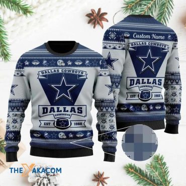 Personalized Dallas Cowboys Logo Ugly Christmas Sweater