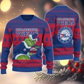 Philadelphia 76ers Grinch Stolen Ugly Christmas Sweater