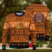 Phoenix Suns Snowy Night Ugly Christmas Sweater