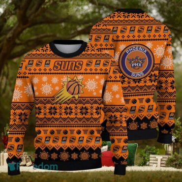 Phoenix Suns Snowy Night Ugly Christmas Sweater