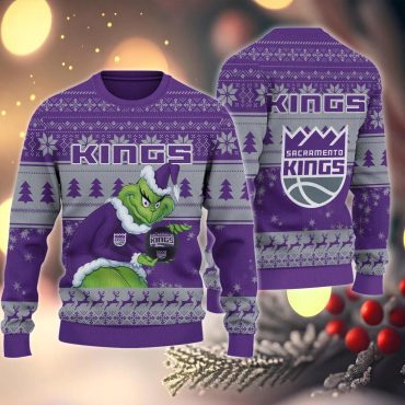 Sacramento Kings Grinch Stolen Ugly Christmas Sweater