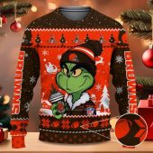 The Grinch Drink Coffee Cleveland Browns Ugly Christmas Sweater