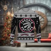 Toronto Raptors Snowflake Pattern Ugly Christmas Sweater