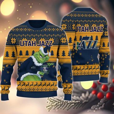 Utah Jazz Grinch Stolen Ugly Christmas Sweater