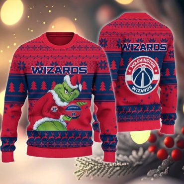 Washington Wizards Grinch Stolen Ugly Christmas Sweater
