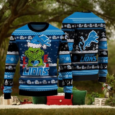 Detroit Lions Grinch Holiday Ugly Mischief Sweater