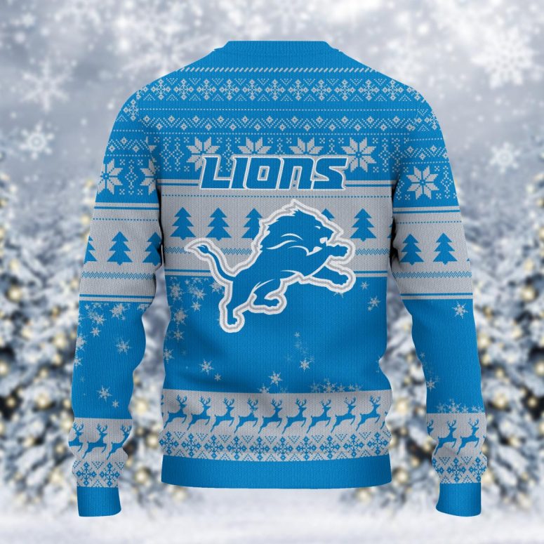 Detroit Lions Grinch Santa Magic Ugly Christmas Sweater