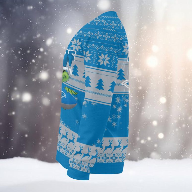 Detroit Lions Grinch Santa Magic Ugly Christmas Sweater