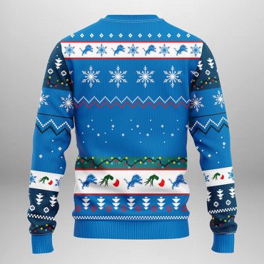 Detroit Lions Grinch Ugly Christmas Sweater