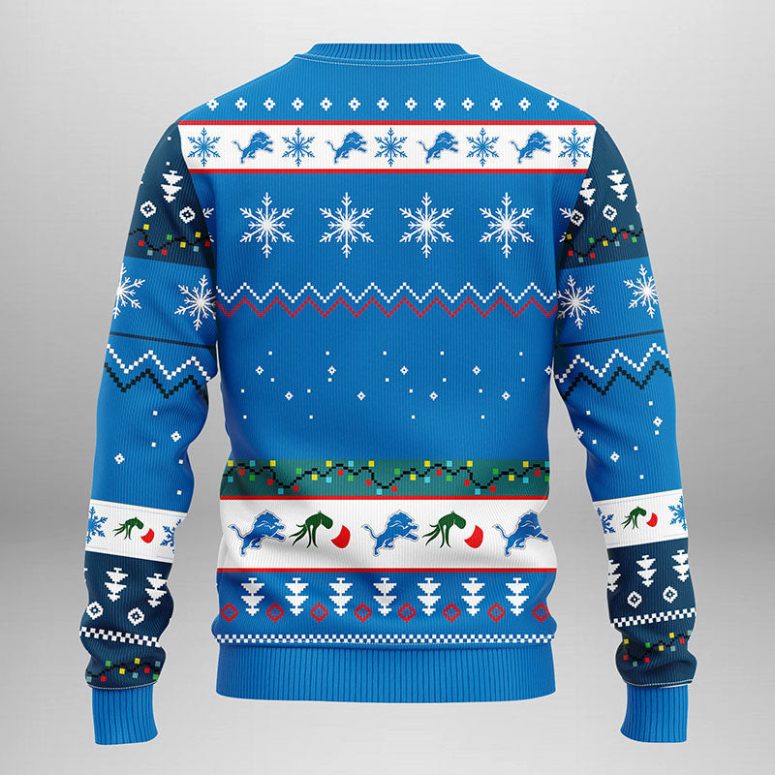 Detroit Lions Grinch Ugly Christmas Sweater