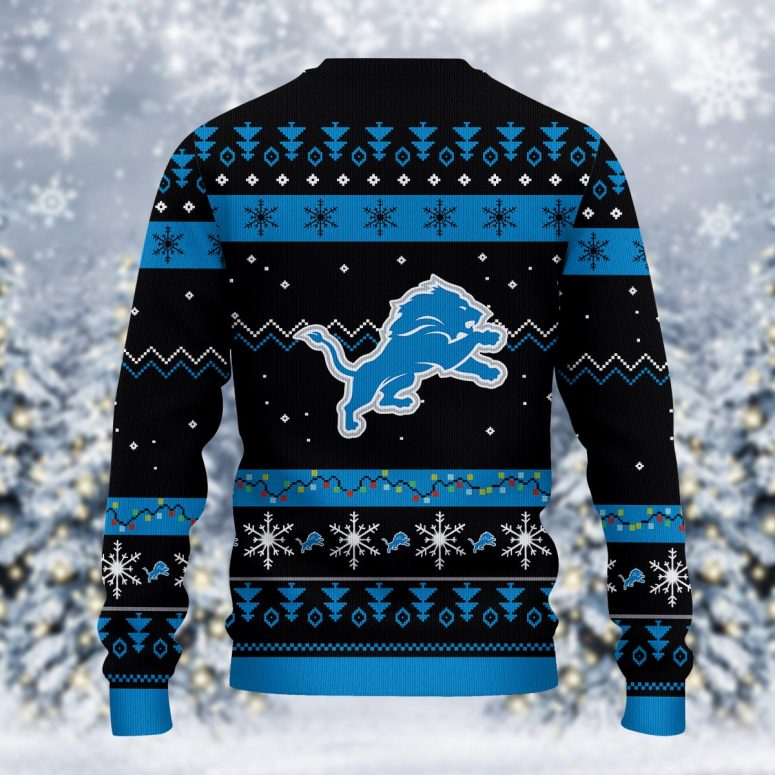 Detroit Lions Santa Claus Ugly Christmas Sweater