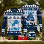 Detroit Lions Snowy Spirit Ugly Christmas Sweater