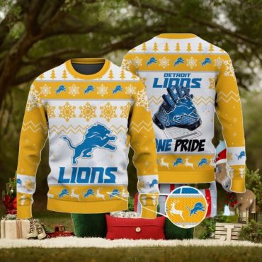 Detroit Lions Winter Pride Ugly Christmas Sweater