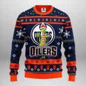 Edmonton Oilers Funny Grinch Ugly Christmas Sweater