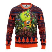 Edmonton Oilers Grinch Hug Ugly Christmas Sweater