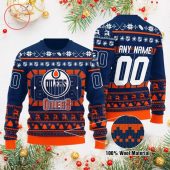 Edmonton Oilers Holiday Ice Rink Ugly Christmas Sweater
