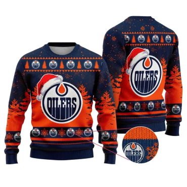 Edmonton Oilers Santa’s Sleigh Ride Ugly Christmas Sweater