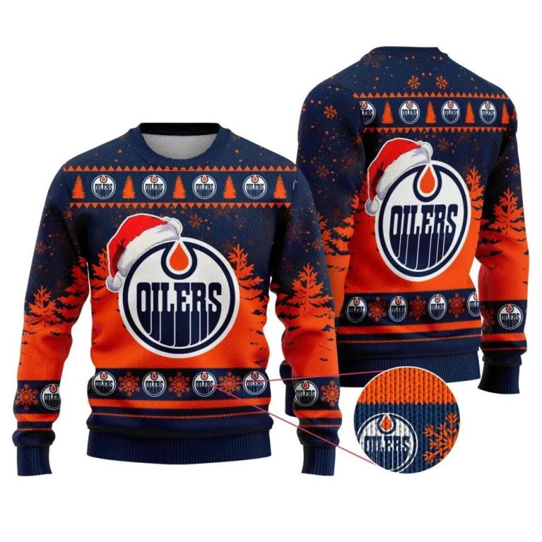Edmonton Oilers Santa’s Sleigh Ride Ugly Christmas Sweater
