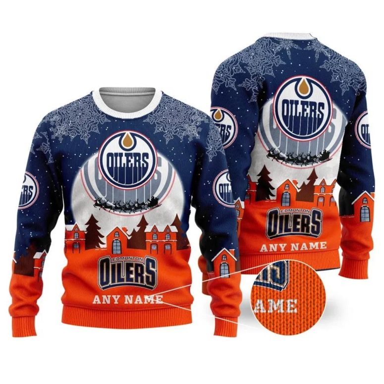 Edmonton Oilers Winter Wonderland Ugly Christmas Sweater