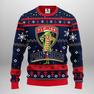 Florida Panthers Funny Grinch Ugly Christmas Sweater