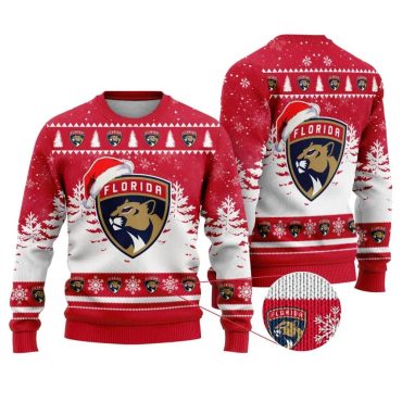 Florida Panthers Holiday Roar Ugly Christmas Sweater