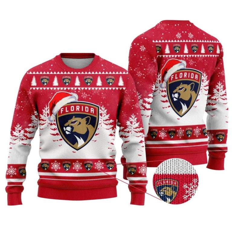 Florida Panthers Holiday Roar Ugly Christmas Sweater