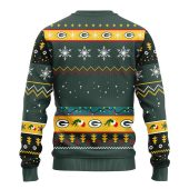 Green Bay Packers 12 Grinch Xmas Day Ugly Christmas Sweater Back - TeeUgly