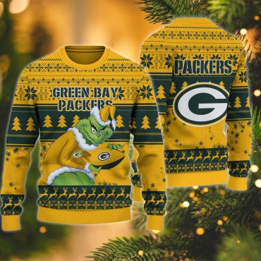Green Bay Packers Grinch Christmas Eve Ugly Christmas Sweater