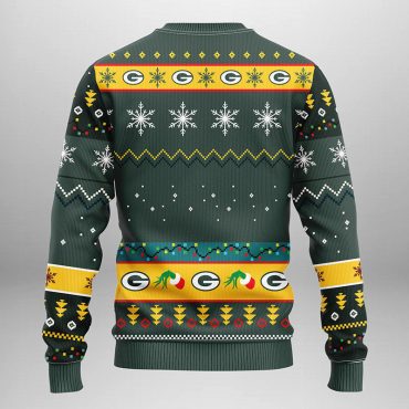Green Bay Packers Grinch Christmas Mischief Ugly Christmas Sweater
