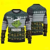 Green Bay Packers Grinch Mischief Ugly Christmas Sweater