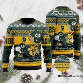 Green Bay Packers Snoopy and Woodstock Ugly Christmas Sweater