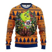 Houston Astros Grinch Hug Ugly Christmas Sweater - TeeUgly