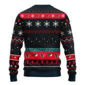 Houston Texans 12 Grinch Xmas Day Ugly Christmas Sweater Back - TeeUgly
