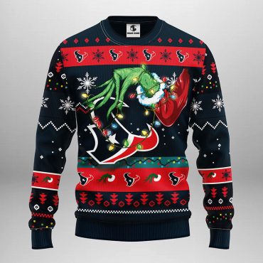 Houston Texans Grinch Hand Ugly Christmas Sweater
