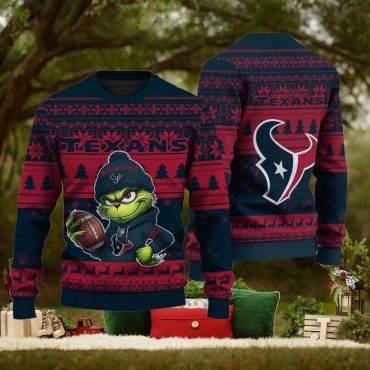 Houston Texans Grinch Holiday Spirit Ugly Christmas Sweater
