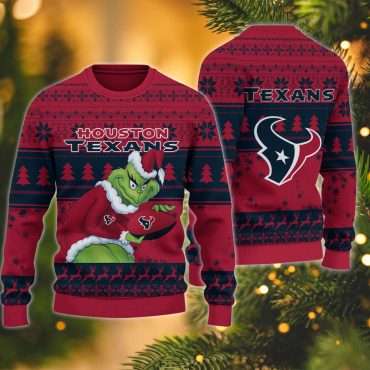 Houston Texans Grinch Holiday Touchdown Ugly Christmas Sweater
